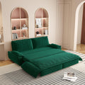 3 in 1 Convertible Queen Sleeper Sofa Bed Comfy Pull Out Futon Couch Bed 73.2' Modern Velvet Recliner Loveseat Sofa Multi-Functional Green Cloud Couch for Living Room,Apartment,Office (Green 73.2')
