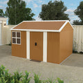 KEIKI 10FT x 8FT Heavy-Duty Metal Storage Shed, Outdoor Storage Shed with Window, Weatherproof Outdoor Garden Shed for Garden, Backyard, Patio, Lawn (Floor Not Included)