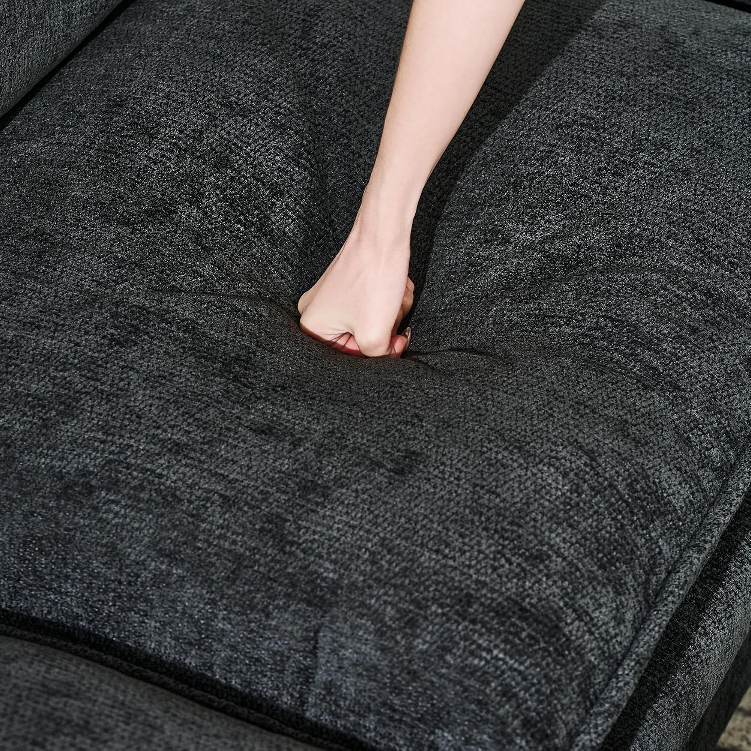 Eafurn 141' Oversized Modular Sectional Sofa Convertible U Shaped Couch for Living Room - 6 Seater Chenille Couches Set with Ottomans and Waist Pillows for Living Room Apartment
