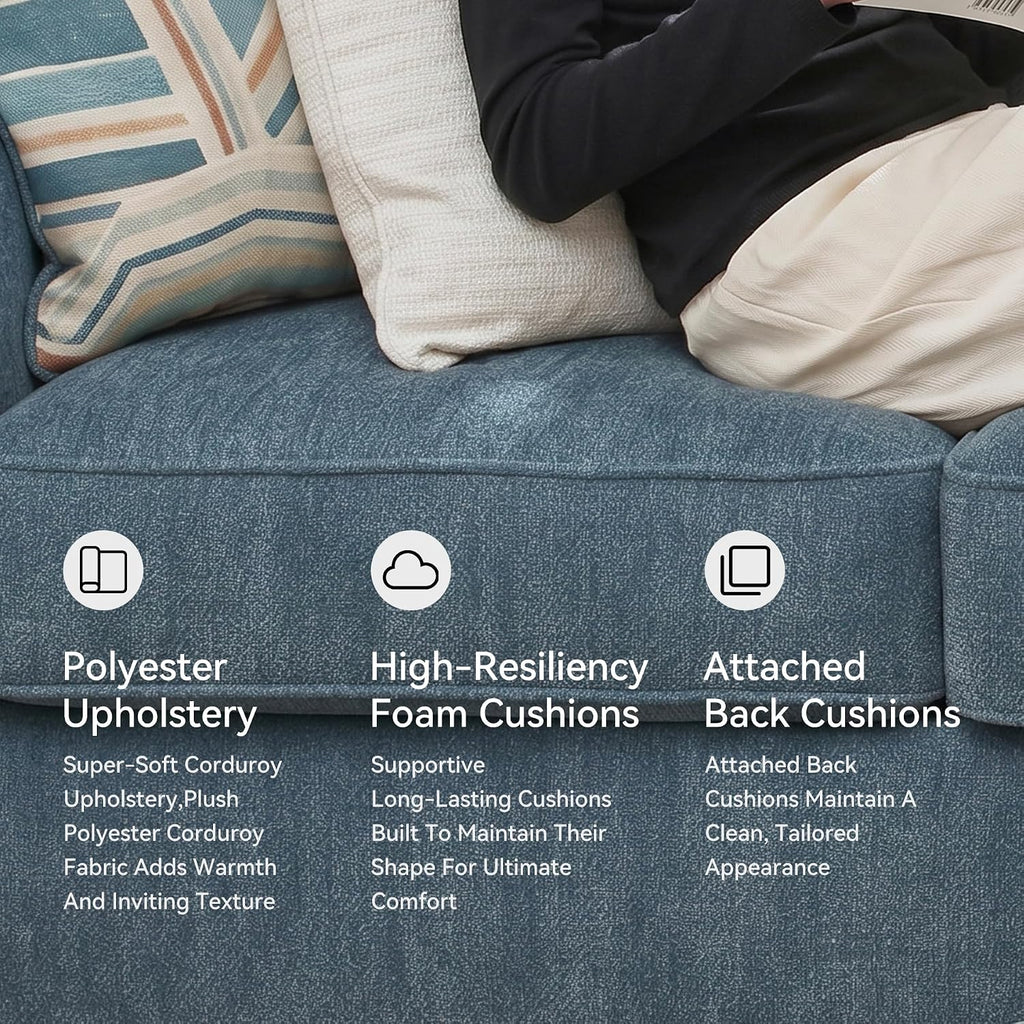Signature Design by Ashley Cashton Casual Sofa for Living Room, Blue