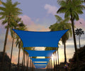 Amgo Custom Size 12' x 16' Blue Rectangle Square Sun Shade Sail UPF50+ AGTAPS14, Order to Make Canopy Awning, 95% UV Blockage, Water & Air Permeable, Commercial and Residential (We Customize)