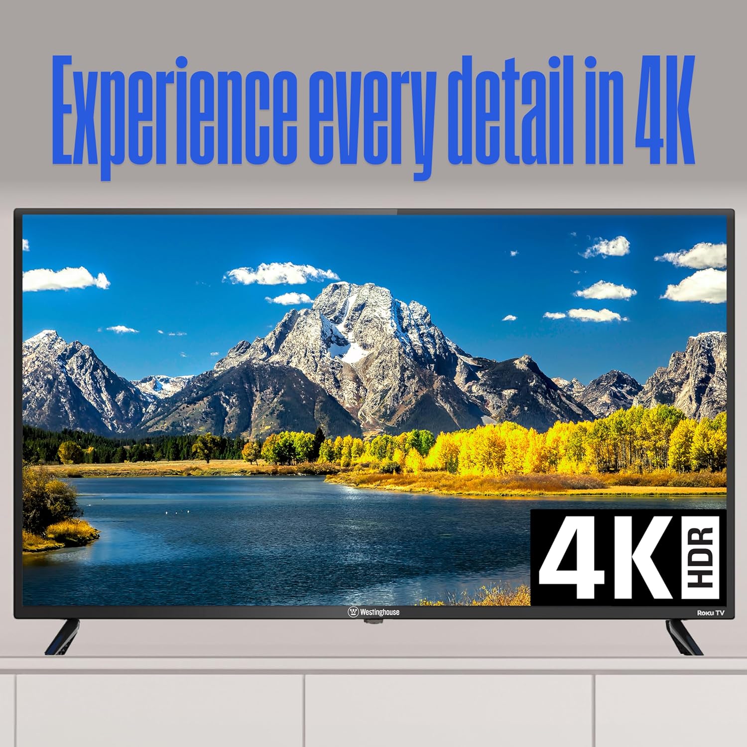 Westinghouse Roku TV - 50 Inch Smart TV, 4K UHD Television with Wi-Fi Connectivity and Mobile App, Flat Screen, Bluetooth, Compatible with Apple AirPlay, Alexa and Google Assistant