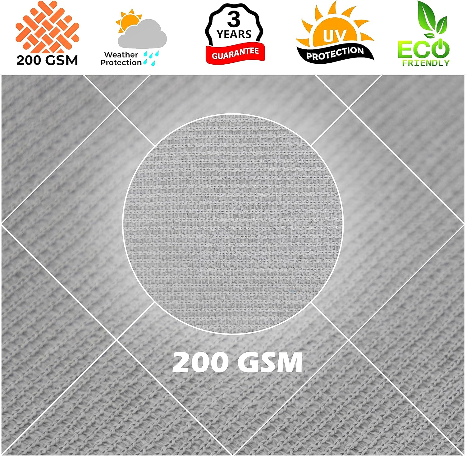 Royal Shade 14' x 24' Grey Rectangle Square Sun Shade Sail Order to Make RTAPR1220 Canopy, UPF50+ 95% UV Blockage, 200GSM Commercial Standard Heavy Duty, 3 Years Warranty (We Make Custom Size)