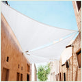 ColourTree CTAPT12 Custom Size Order to Make 14' x 20' x 24.4' White Right Triangle Sun Shade Sail Canopy Mesh Fabric UV Block UPF50 - Commercial Heavy Duty - 190 GSM - 3 Years Warranty