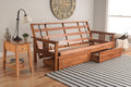 Kodiak Futons Monterey Futon Frame with Drawers, Included, Barbados
