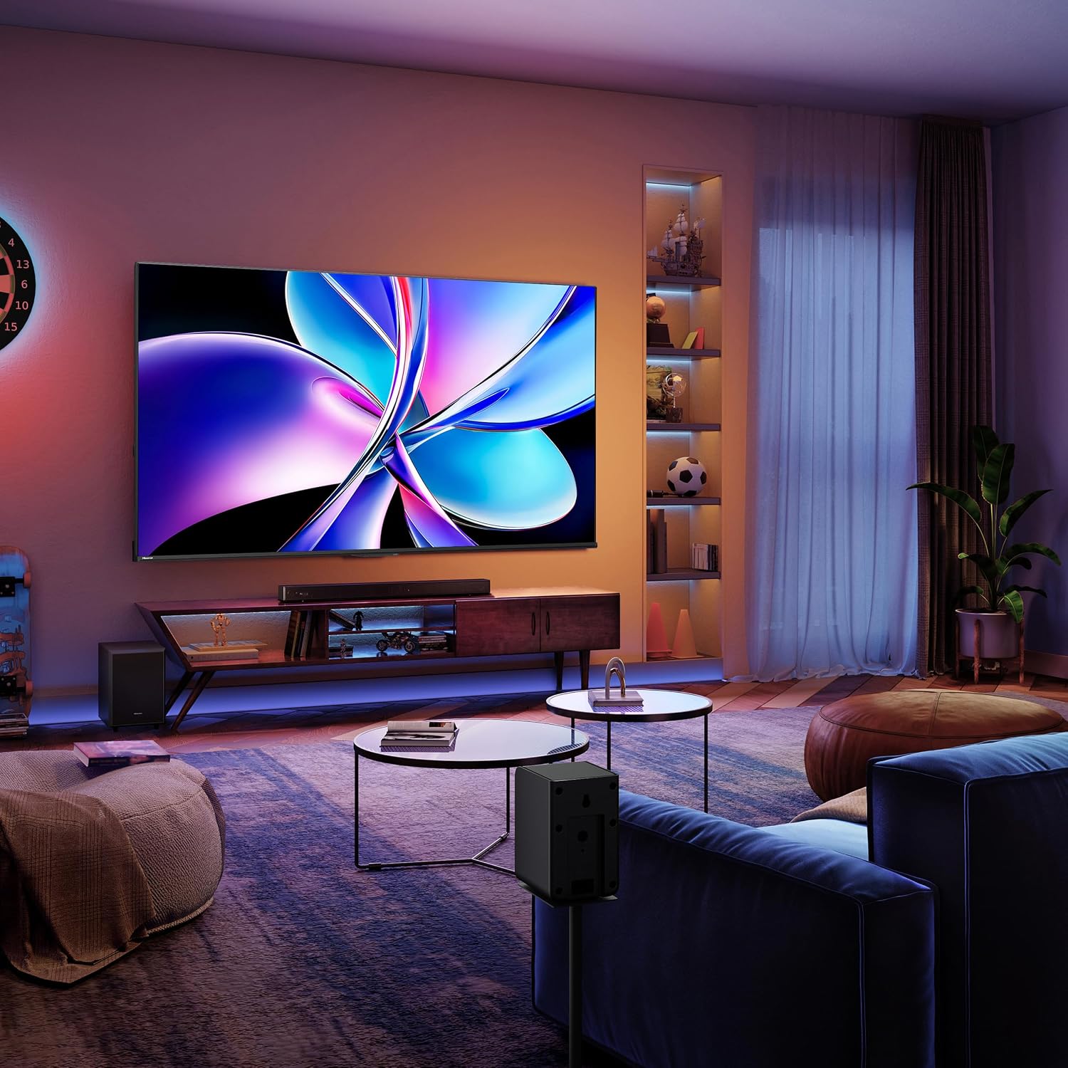 Hisense 75' QD7 Mini-LED 4K Smart Fire TV - QLED, 144Hz, HDR10+, Dolby Vision/Atmos, Game Mode Pro, Alexa Built-in (75QD7QF)