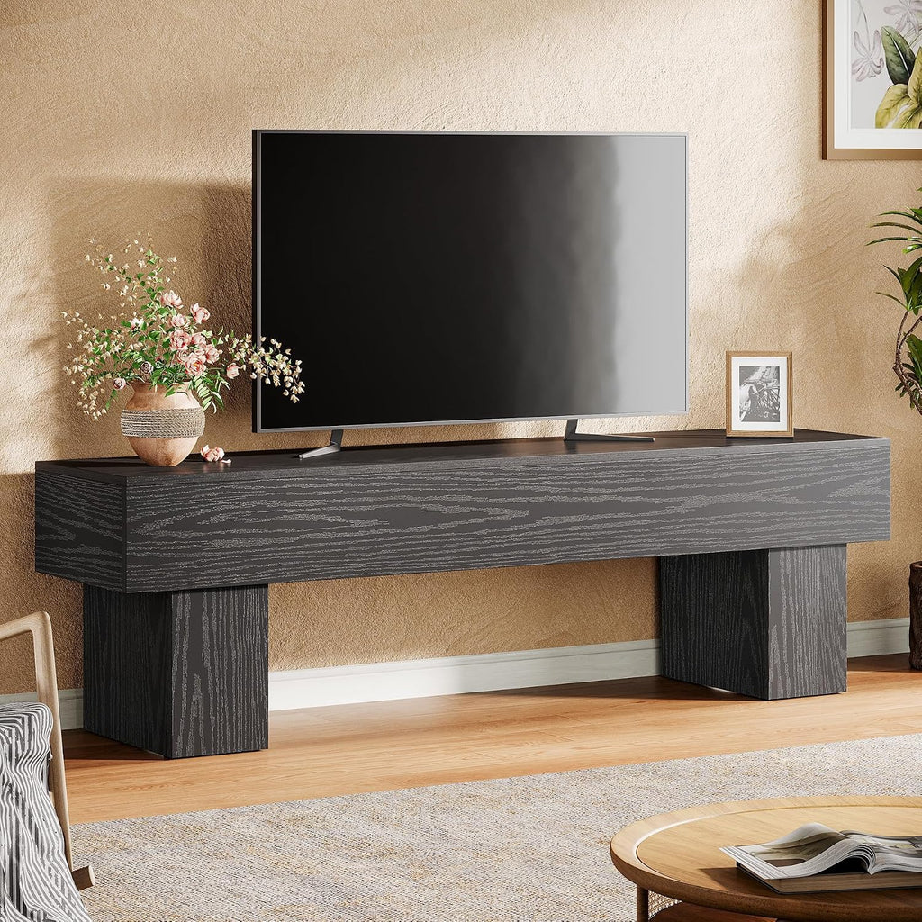 Tribesigns 63' TV Stand, Farmhouse Entertainment Center, Low TV Console Table for Living Room, Long Media Console Television Stands for 55/60/65 Inch TV