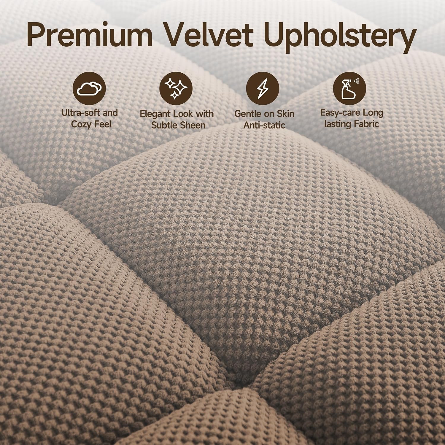 41.7' Oversized Chaise Lounge Chair Indoor, Boucle Upholstered Sofa Bed with Adjustable Backrest, Deep Seat Reading Chair, Sofas Couches for Living Room, Storage, Cup Holders & 360° Swivel Side Table