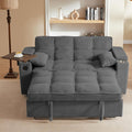 hansones 65'' 3-in-1 Folding Convertible Sofa Bed, Queen Size Pullout Sofa, Modern Chenille Fabric, 360° Swivel Side Table, Easy Assembly, Perfect for Living Room