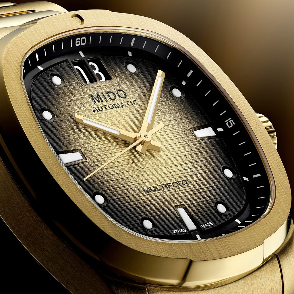 MIDO Multifort TV Big Date - Swiss Automatic Watch for Men - 40mm Case with Transparent Caseback