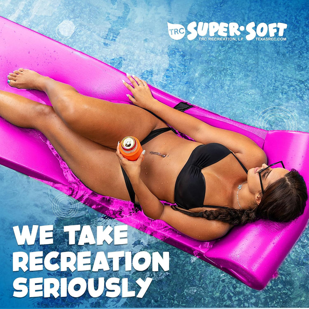 TRC Recreation Sunsation Thick Foam Pool Float Lounger w/Headrest for Lounging & Sunbathing in Swimming Pools, Beaches & Lakes