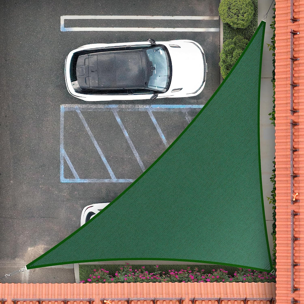Royal Shade 14' x 20' x 24.4' Green Right Triangle Sun Shade Sail Order to Make RTAPT8 Canopy, UPF50+ 95% UV Blockage, 200GSM Commercial Standard Heavy Duty, 3 Years Warranty (We Make Custom Size)