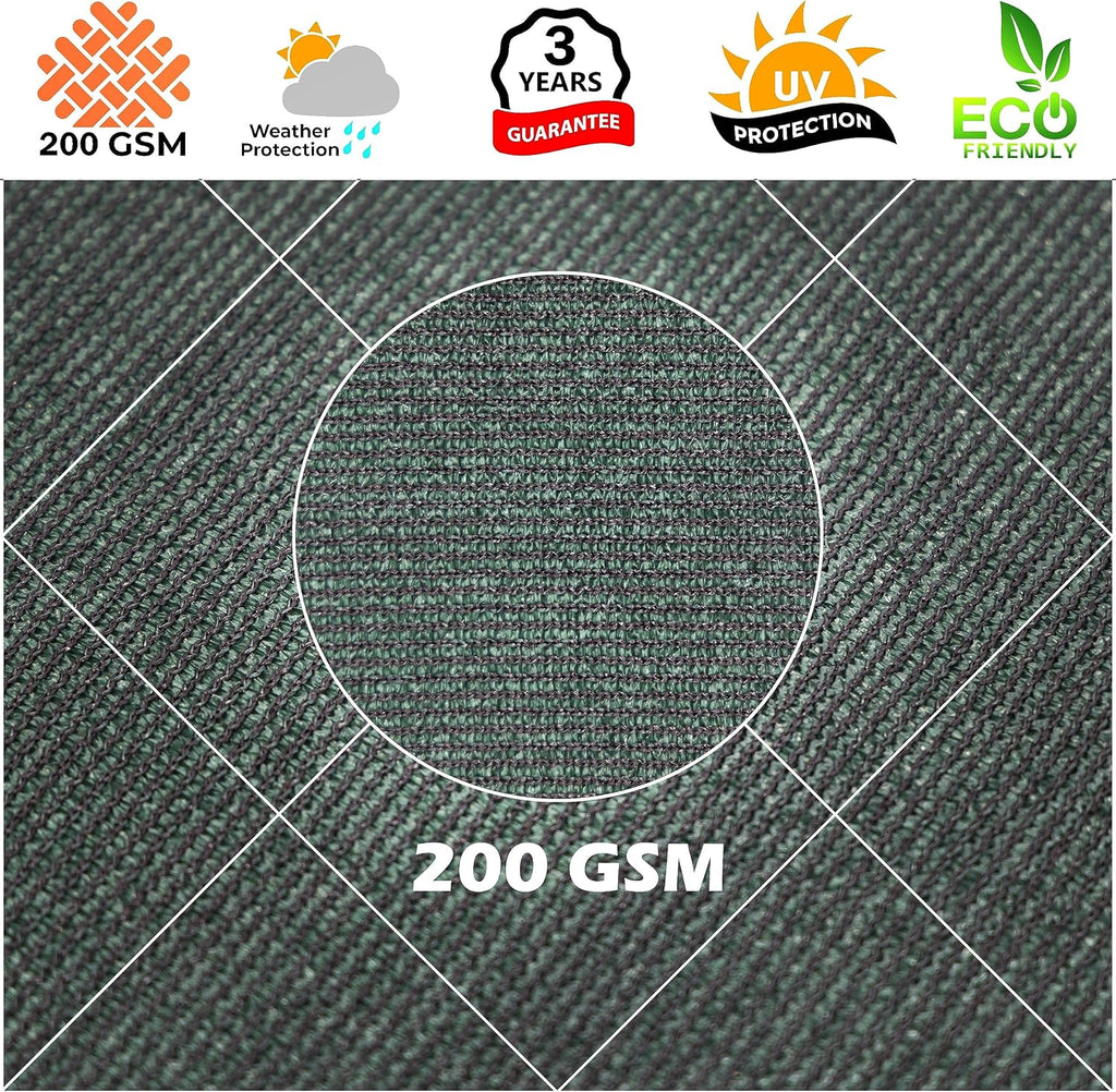 Royal Shade 12' x 16'Green Rectangle Square Sun Shade Sail Order to Make RSTAPS10 Canopy, UPF50+ 95% UV Blockage, 200GSM Commercial Standard Heavy Duty, 3 Years Warranty (We Make Custom Size)