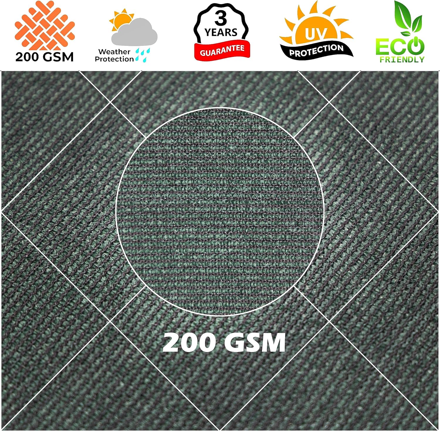Royal Shade 14' x 20' x 24.4' Green Right Triangle Sun Shade Sail Order to Make RTAPT8 Canopy, UPF50+ 95% UV Blockage, 200GSM Commercial Standard Heavy Duty, 3 Years Warranty (We Make Custom Size)