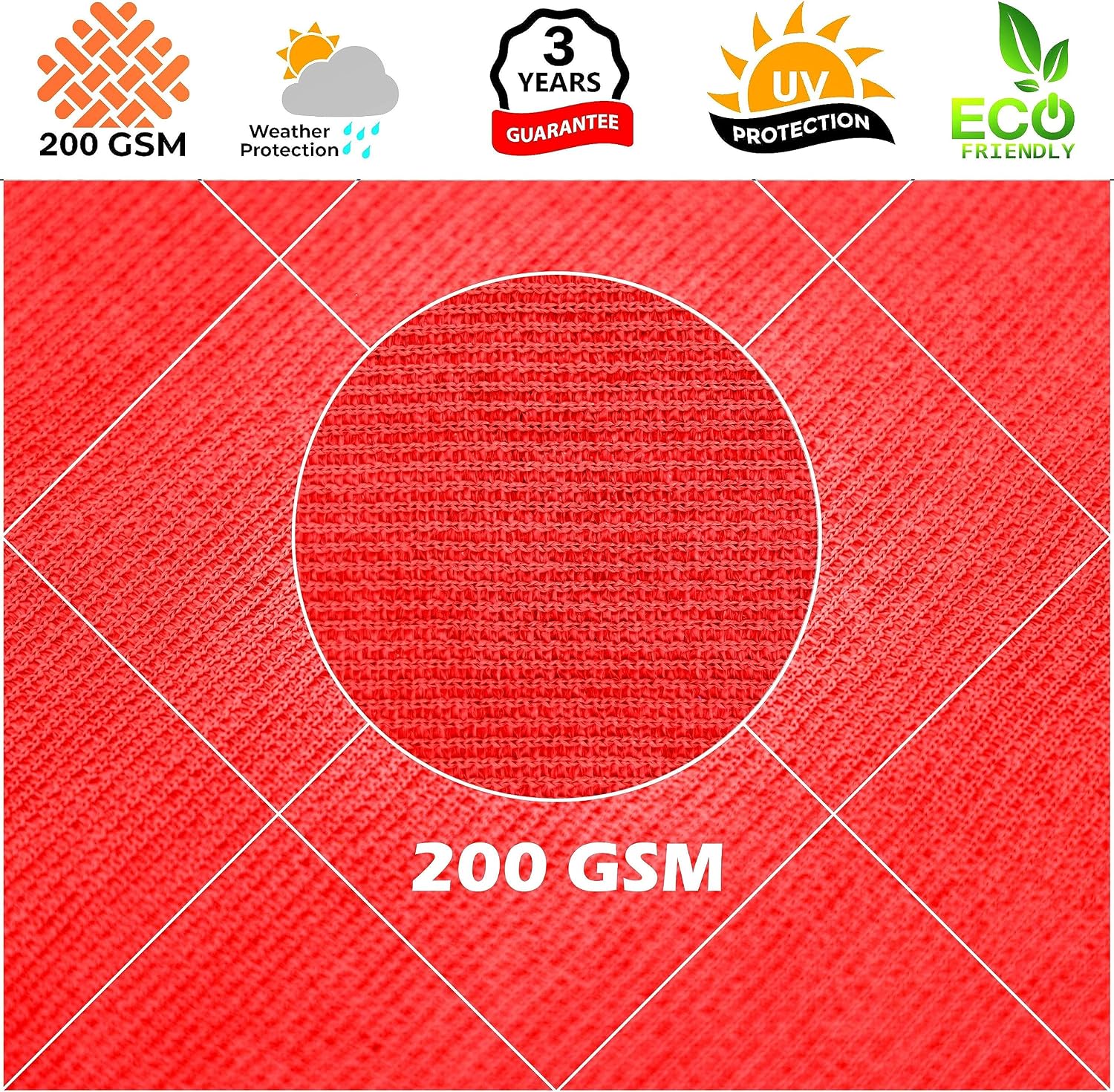 Royal Shade 14' x 20' Red Rectangle Square Sun Shade Sail Order to Make RTAPR0812 Canopy, UPF50+ 95% UV Blockage, 200GSM Commercial Standard Heavy Duty, 3 Years Warranty (We Make Custom Size)